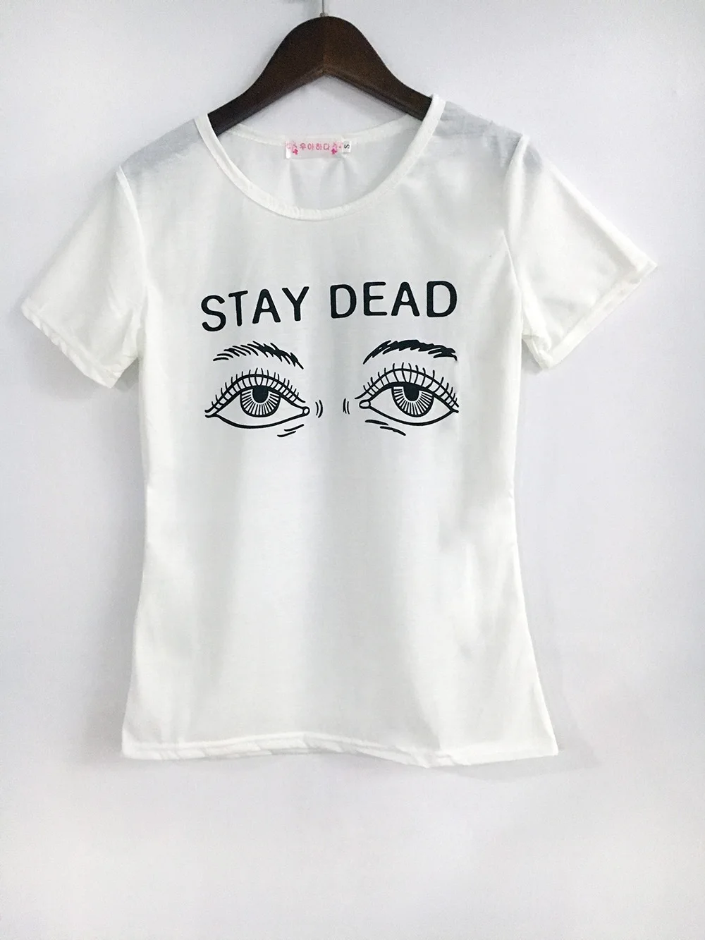 Новинка футболка с 3D принтом в виде глаз и букв женские рубашки повседневные