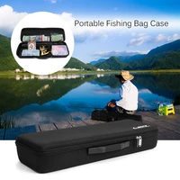 2021 portable fishing bag case hard bottom shockproof fishing rod reel carry bag case fishing tackle tool storage organizer bag
