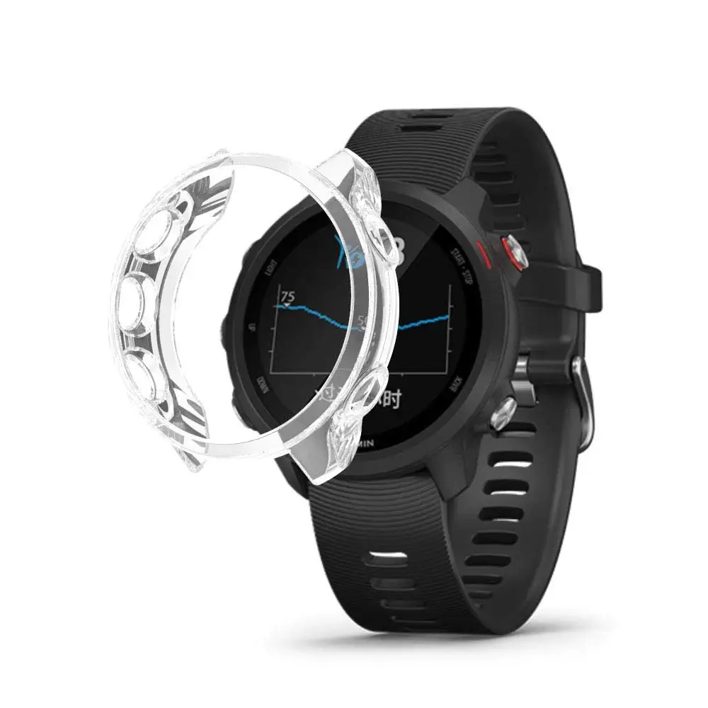 

For Garmin Forerunner 245/245 Music Case, Soft TPU Case Cover Scratch-Proof Protective Shell for Garmin Forerunner 245/245M Smar