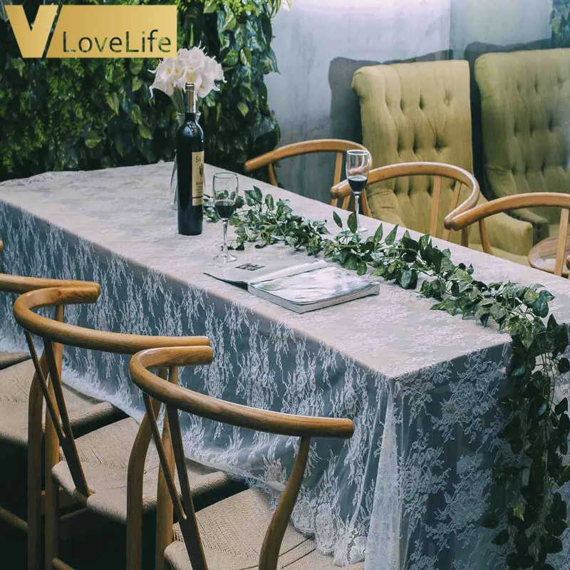 Скатерть Свадебная с цветочным узором 150 х300 см|Украшения своими руками для