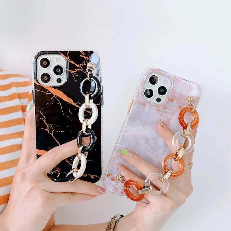 Чехол-браслет для iPhone 13 Pro Max 12 Mini 11 XS X XR 7 8 Plus ударопрочный IMD застекленный