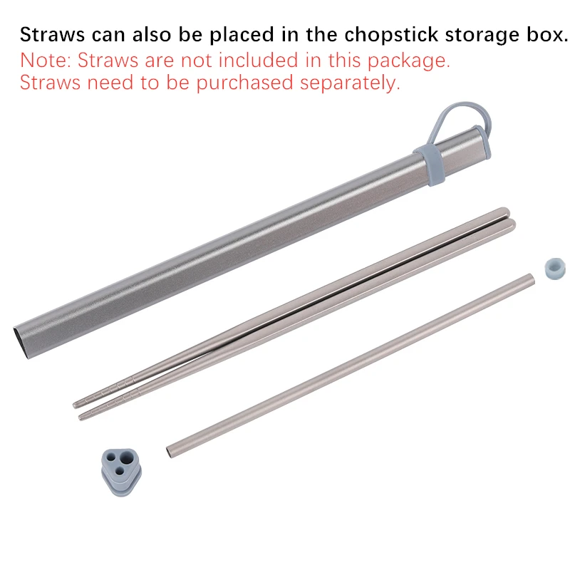 Набор из чистых титановых пескоструйных полировальных палочек для еды с