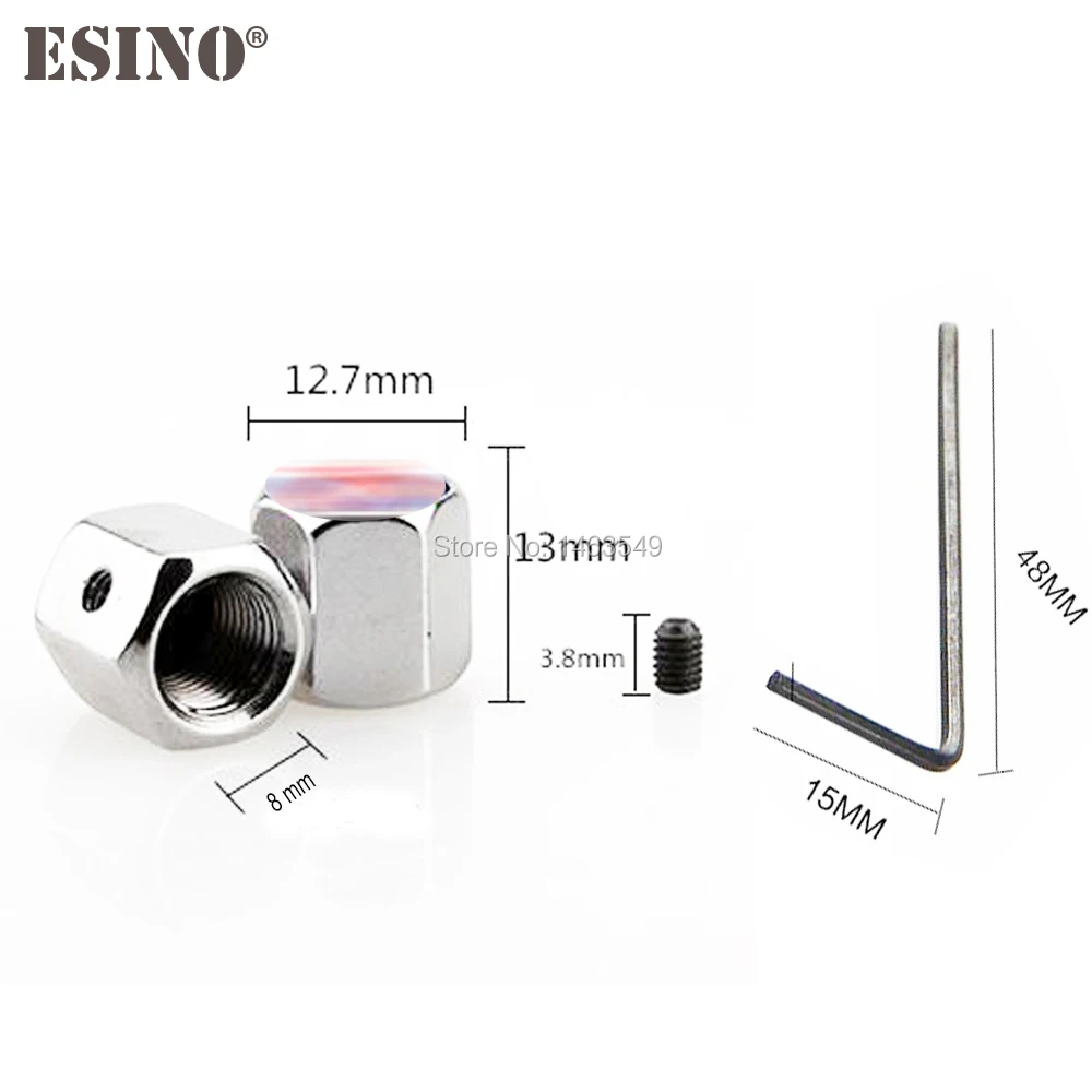 4 x Автомобильный Стайлинг противоугонные колпачки на стержни клапана из