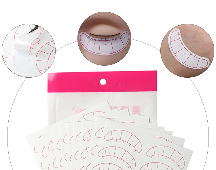 7000pairs/pack 3D Eyelash Under Eye Pads Practice Tips Sticker Paper Patches For Extension Make Up Tools | Красота и здоровье