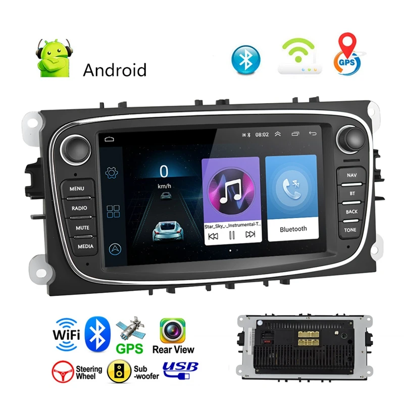 2 Din 7 дюймов Android 8 1 автомобильный DVD мультимедийный плеер 1G + 16G GPS навигация WIFI