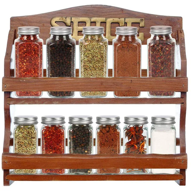 

Spice Jars Set Glass Spice Jars Glass Salt and Pepper Shakers Distribution Seasoning Organizer 8/10/12/14/pcs