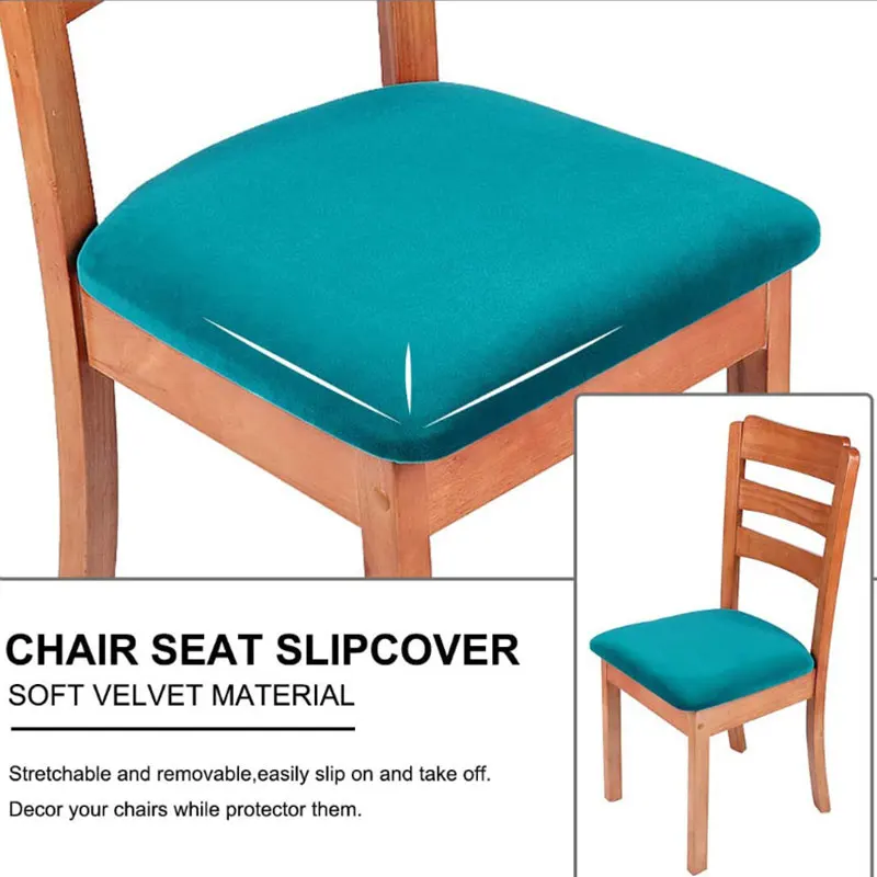 

Stretch Chair Covers Solid Color Seat Cover Clean Chair Cushion Protector Anti-Dust Covering Party Home Supplies Decorative