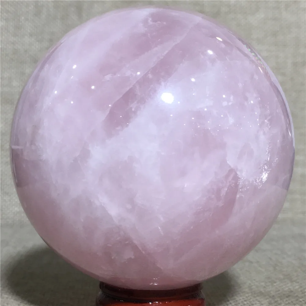 

Natural Pink Rose Quartz Crystals Sphere Ball Ornament For Home Decoration Reiki Treatment Gemstones