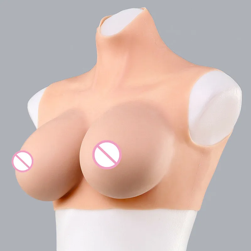 Halfbody Silicone Breast Forms Cloth F Cup TG CD Prothesis Boobs Enhancer Plus Size Bra Silicone Bra Cup Silicone