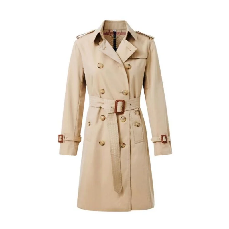Windbreaker women's trench coats spring autumn new high-end temperament self-cultivation classic anti-wrinkle waterproof jacket