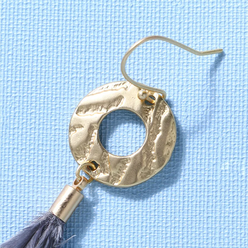 

ELEGANCE11 Vintage Feather Earrings Long Red Tassel Christmas Earrings for Women Kawaii Earrings