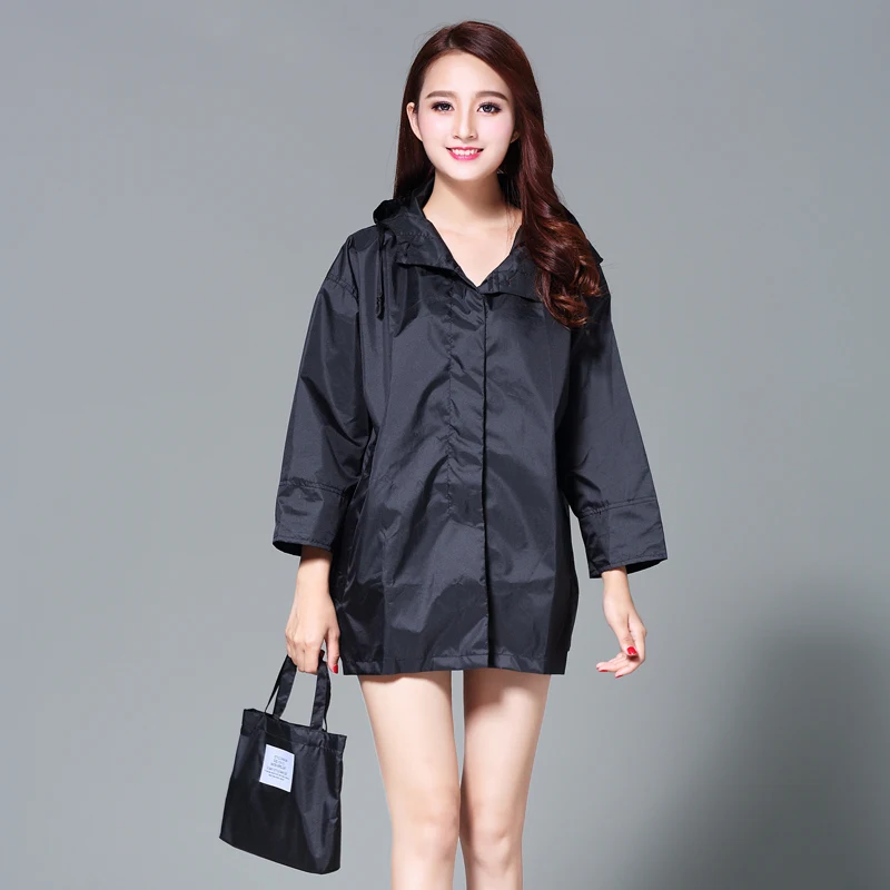 Женская куртка модная однотонная короткая дождевая уличный водонепроницаемый