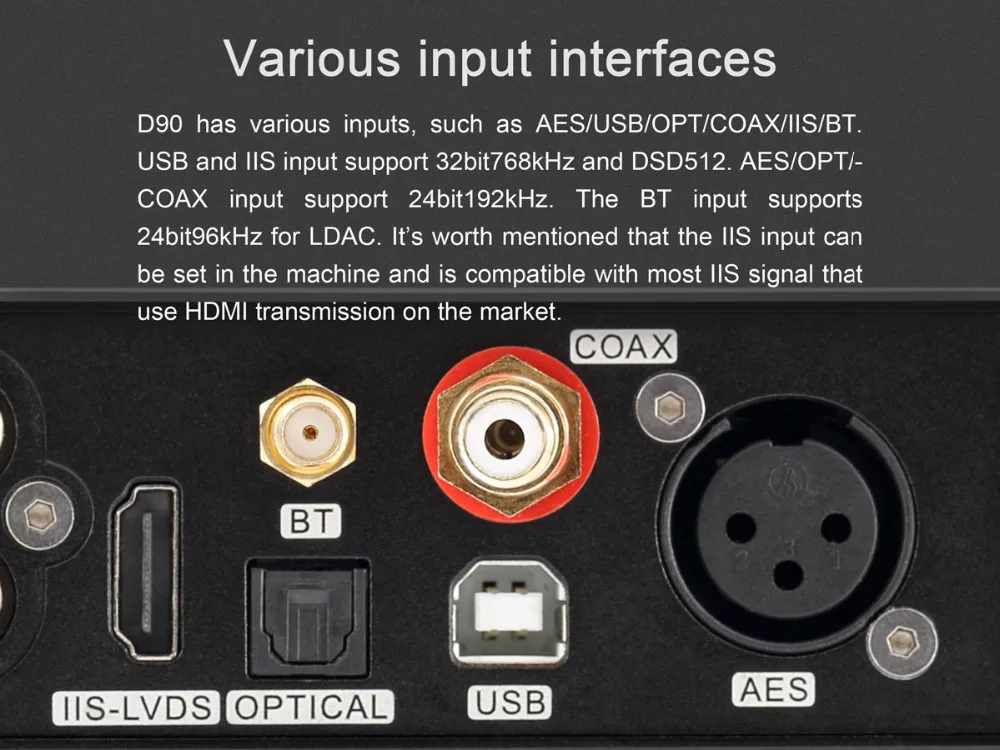 Топ D90 HIFI XMOS XU208 USB DAC AK4499 CAR8675 Bluetooth 5,0 LDAC DSD512 Hi-Res аудио декодер