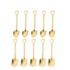 10 шт. 304 Нержавеющаясталь Кофе ложка Ретро совка ложки для мороженого Творческий Чай-ложка, столовые приборы кухонные принадлежности ложки