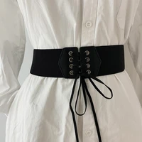 elastic wide waist belt for women fashion design rope adjustment ladies decorative waistband lady dress coat cummerbunds belts
