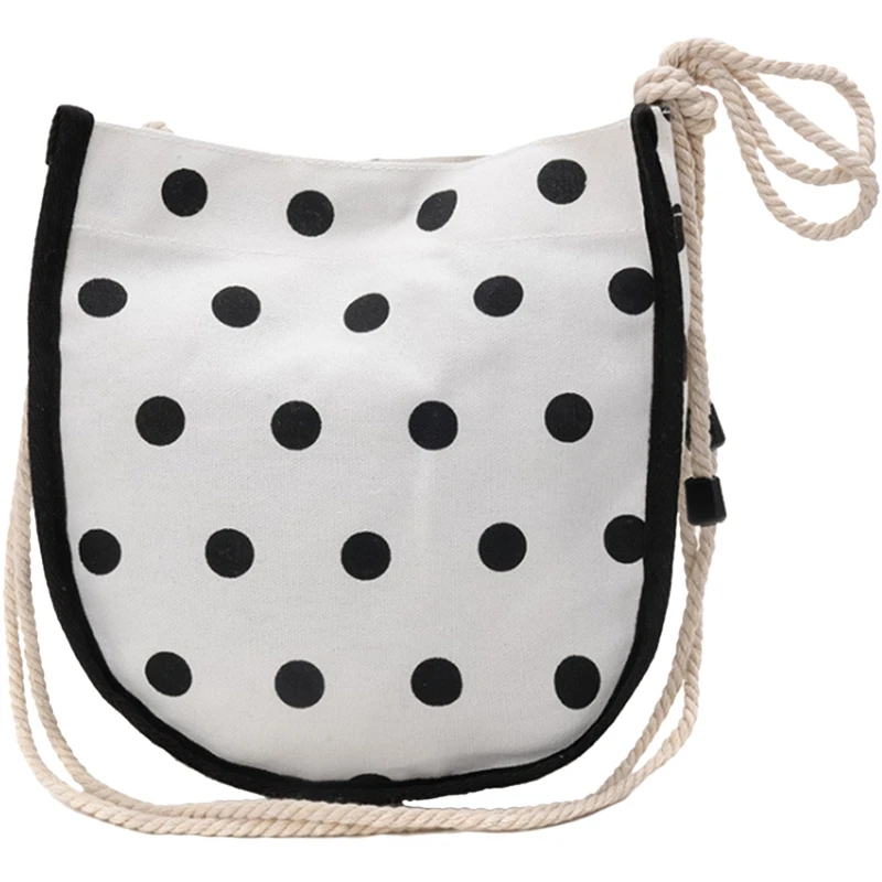 Корейская версия летней новой детской холщовой сумки в горошек маленькая сумка