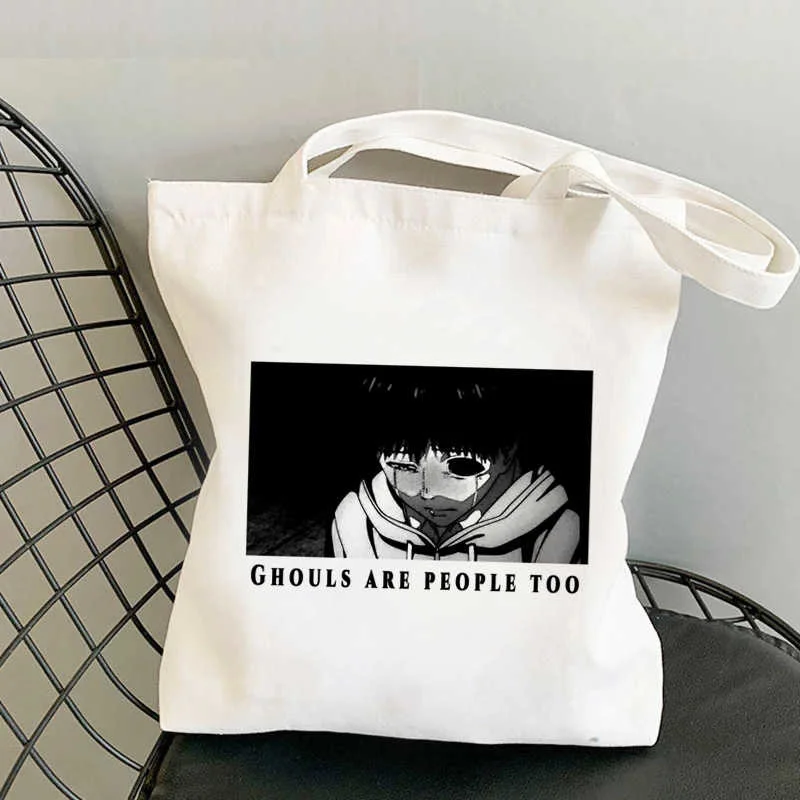 

Tokyo Ghoul shopping bag shopping shopper reusable canvas cotton recycle bag bag jute shoping foldable woven cabas