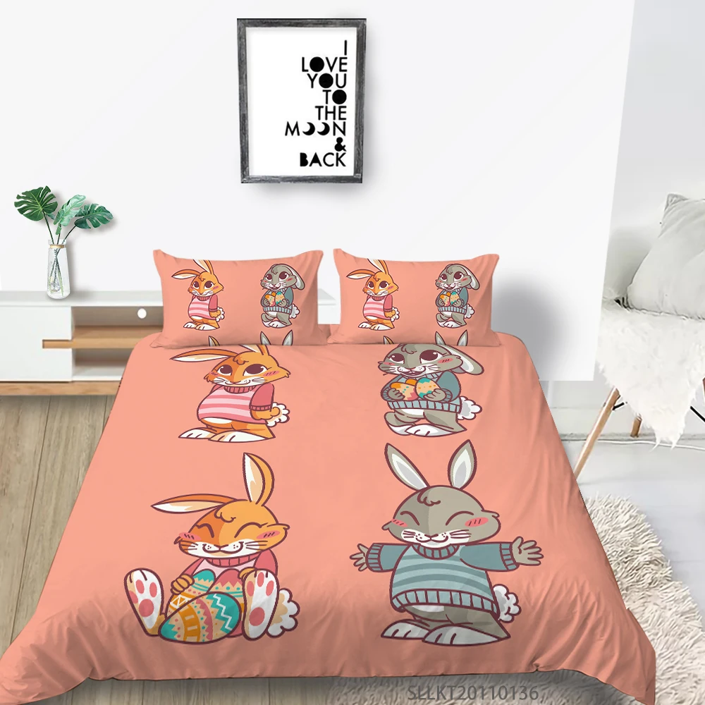 

Sunshine Cartoon Printing Design Bedding Set King Size Duvet Cover Unique Bed Set Best Gift For Children Bedroom Decoration