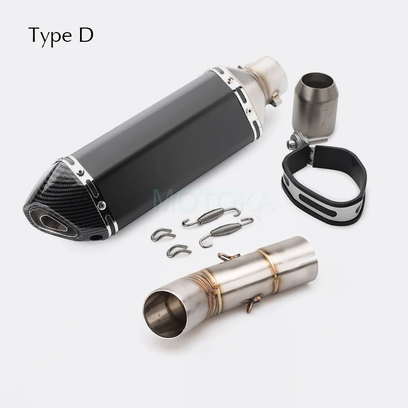 

Motorcycle Exhaust System For FZ8 FZ8N FZ8S FZ800 Fazer FZ800N 2010-2015 Mid Link Pipe Modified Mufflers Slip-on Connect Tube