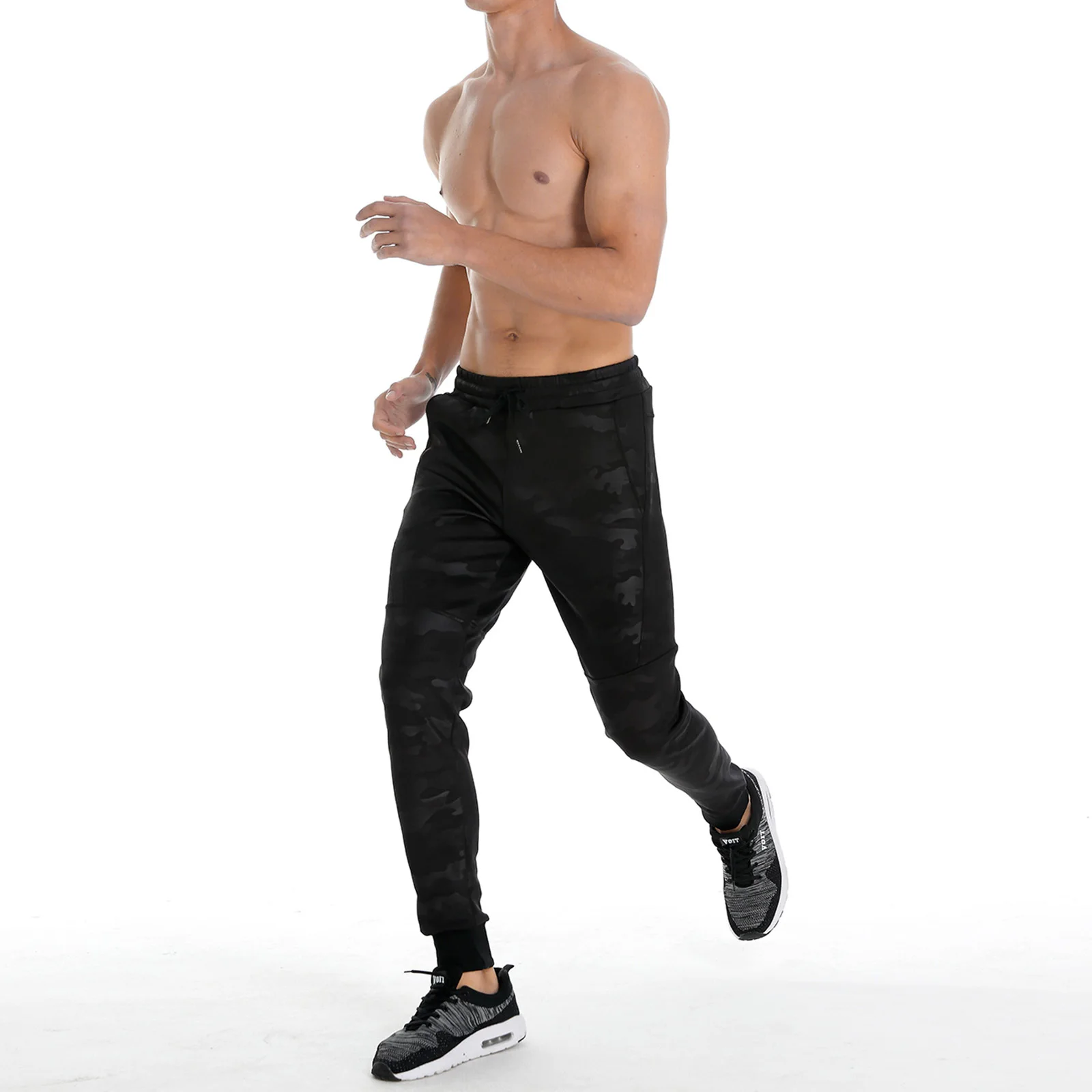 

Fashion Men Casual Sports Pants, Camouflage Printed Pattern Loose Style Long Trousers, S/ M/ L/ XL