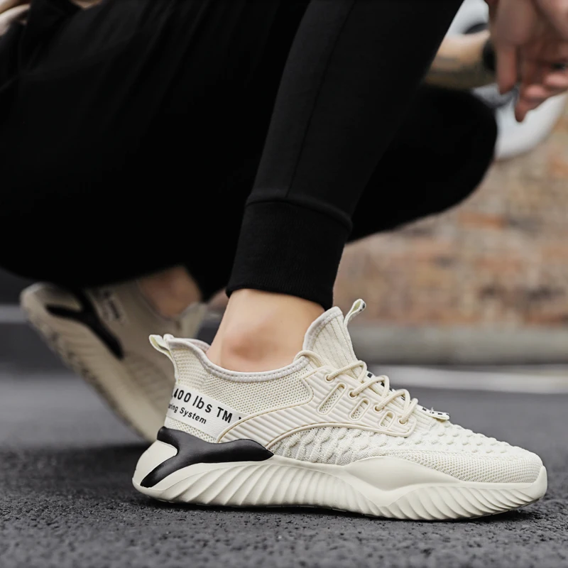 

Men Causal Shoes Lace-up Black Light Weight Shoes Popular Hot Sale Men New summer Breathable Mesh Male Shoes Zapatillas Hombre