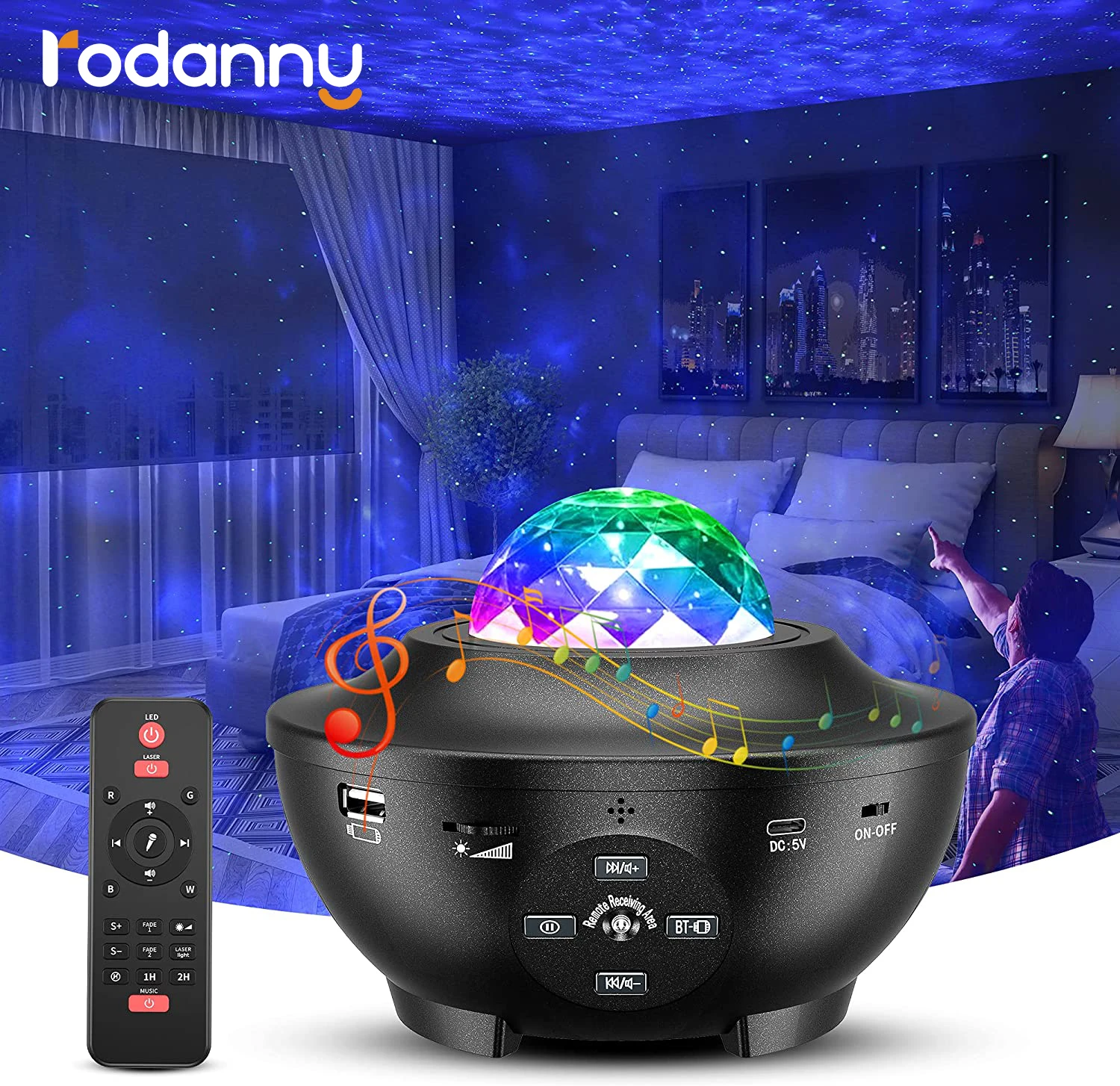 

Colorful Starry Sky Galaxy Projector Nightlight Child Blueteeth USB Music Player Star Lamp Projection LED Night Light Gifts