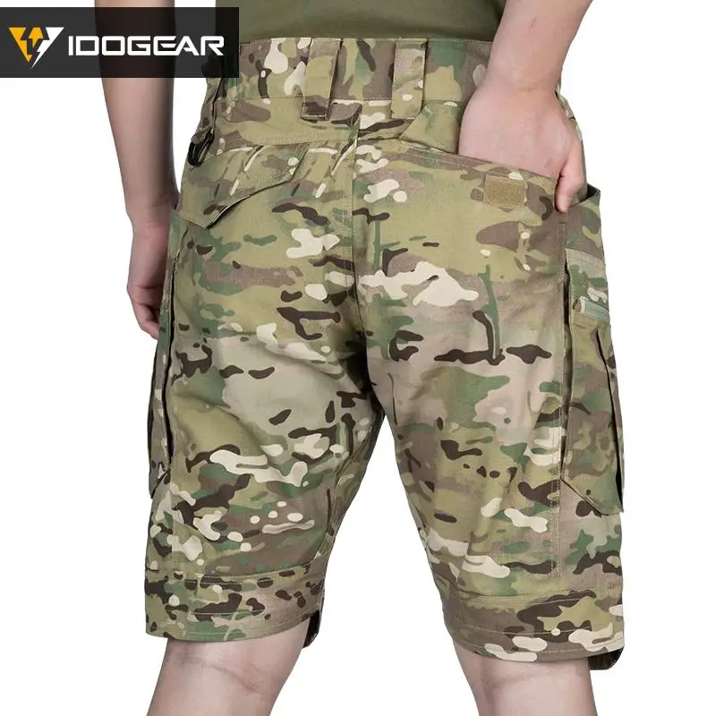 Цена IDOGEAR тактические мужские шорты, камуфляжные шорты-карго, спортивные камуфляжные уличные мужские городские военные брюки, охотничьи функцио...