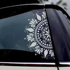 Красивая мандала, автомобильный декор, виниловые наклейки на окна, цветок лотоса, декоративные оригинальные Съемные Фрески 4386