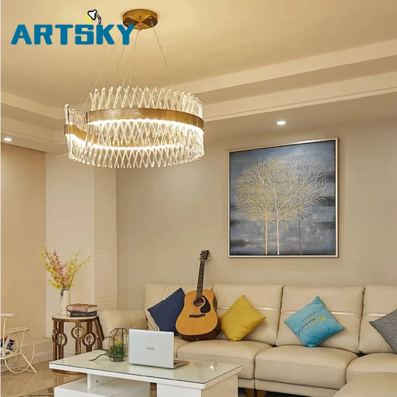 Modern Garden Fence Design LED Semi-circular Crystal Pendant Lights for Restaurant Kitchen Decoration Lighting Fixtures | Лампы и