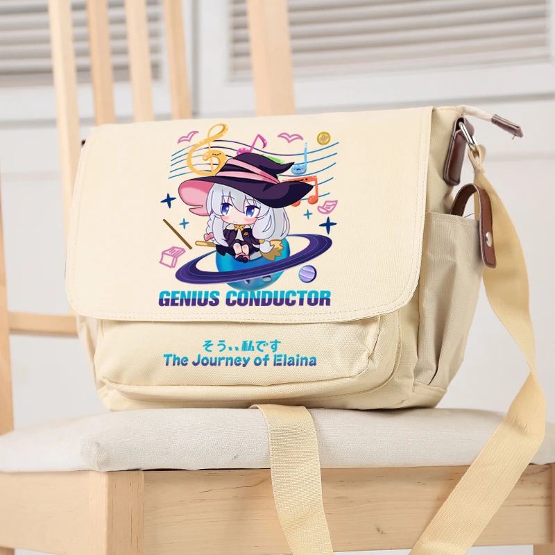 

Anime Wandering Witch: The Journey of Elaina Messenger Bag Cosplay Satchel Casual Fashion Schoolbag Oxford Cloth Shoulder Bag