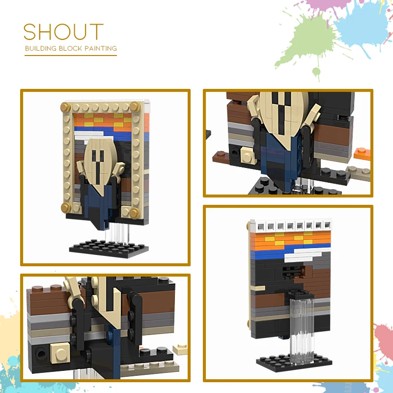 

MOC Smile World Famous Classic Painting Van Gogh Sets Model Building Kits Creator Blocks Toys Chilaren Girls Friend Bricks Art