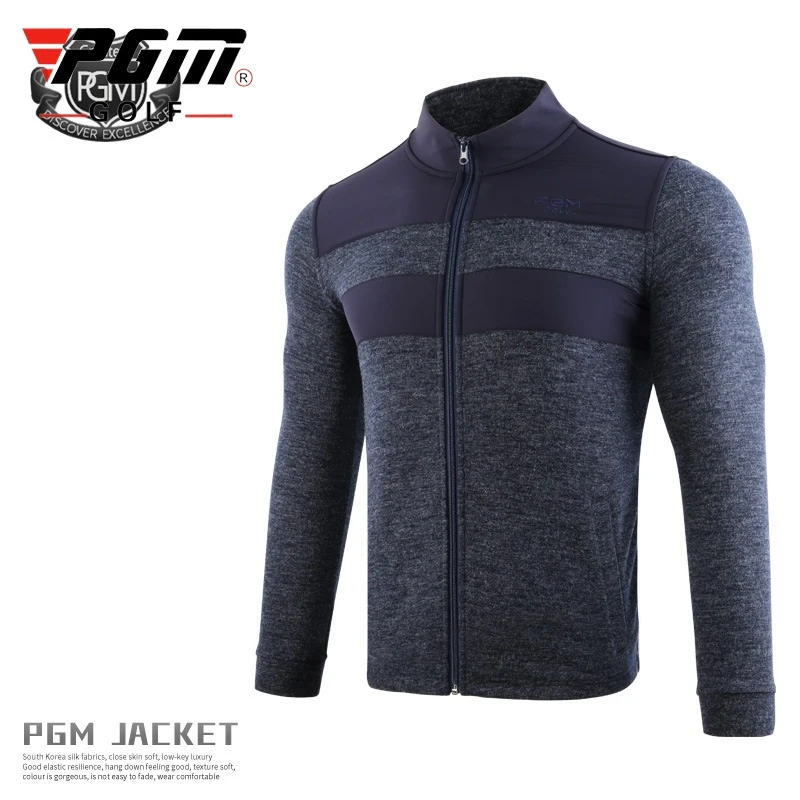 PGM Men s Striped Golf Jacket Tennis Baseball Coat MaleKeep Warm Windbreaker Autumn Winter Windproof Sportswear D0830