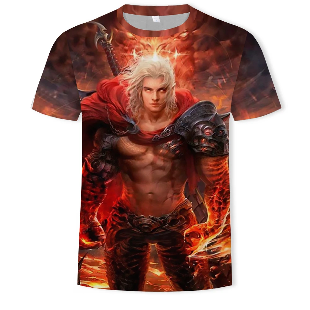 

New 3D Legendary Printed T-shirt Summer Round Neck Short-Sleeved Top Men's Sports T-shirt Boys Fashion Casual T-shirt