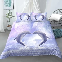 3d dolphin bedding set for kids adult bedroom decor duvet cover king queen size print bed set home textiles bedclothes 23pcs