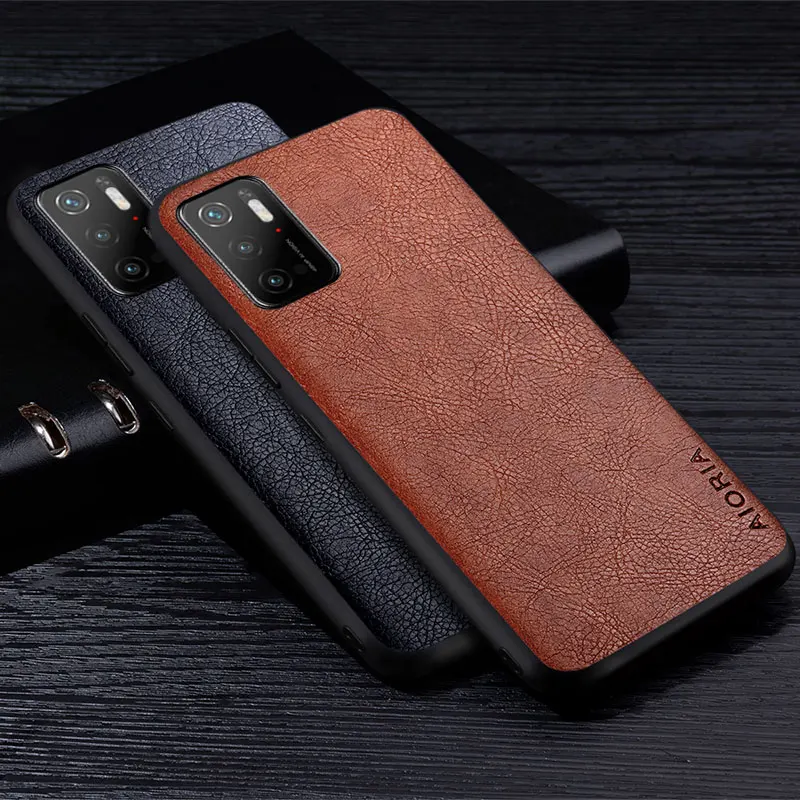 Leather Case For Xiaomi Poco M3 Pro 5G Luxury Business Style Retro Litchi Pattern Back Cover for xiaomi poco m3 pro phone case | Мобильные