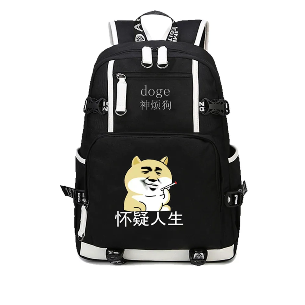 

Anime Cartoon Doge Cute Dog Shiba Inu Backpack Mochila Schoolbag Bag School Student Travel bag men women Rucksack