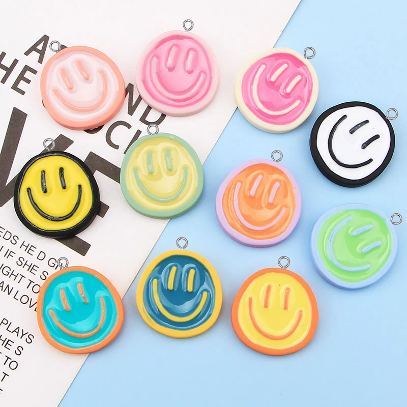 

Украшения из смолы, поделки, смайлик, подвески с плоским основанием, кабошон, скрапбукинг, украшения «сделай сам», аксессуары