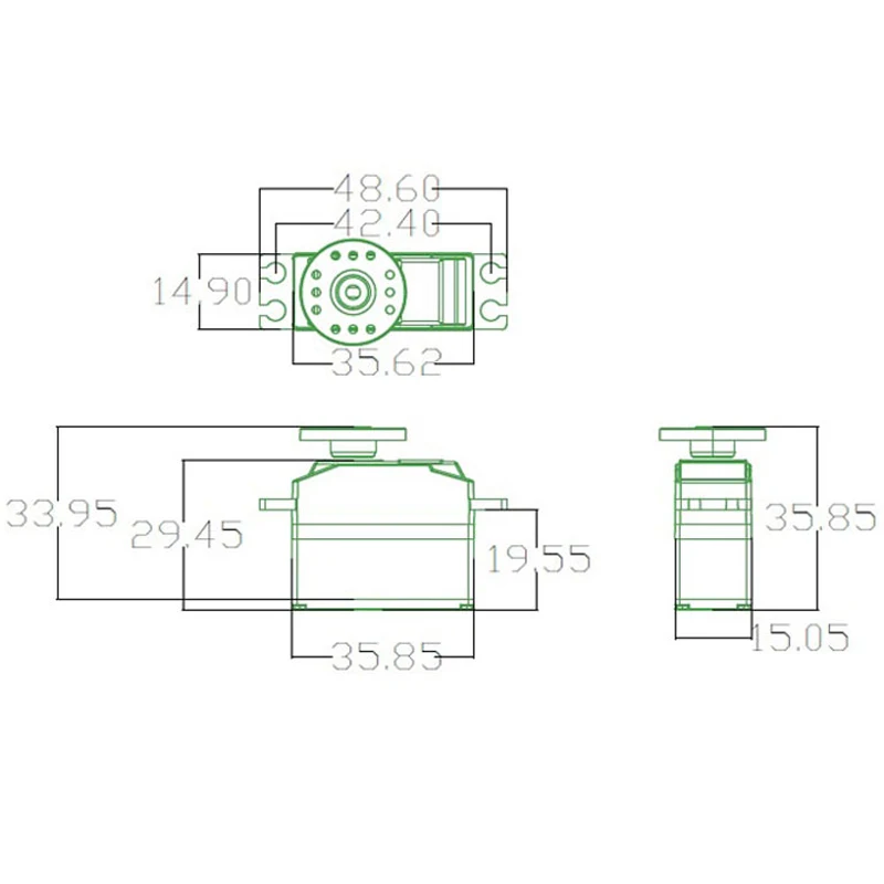 K-power DHV027 3 8 кг/0 05 с высокоскоростная металлическая шестерня бессердечный
