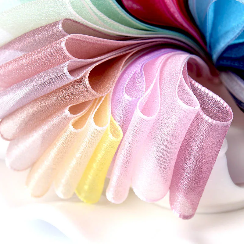 5 двор цветок чистой Прозрачный шифон ленты свадьбы праздника вечерние украшения