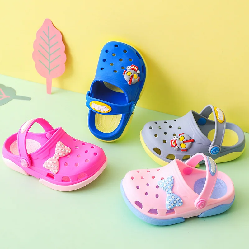 Летняя модная детская обувь с рисунками из мультфильмов для мальчиков и девочек