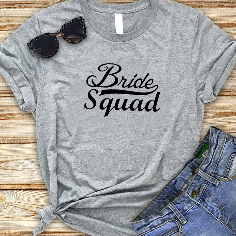 Отряд Невеста футболка для девочек Женская свадебной вечеринки Забавные