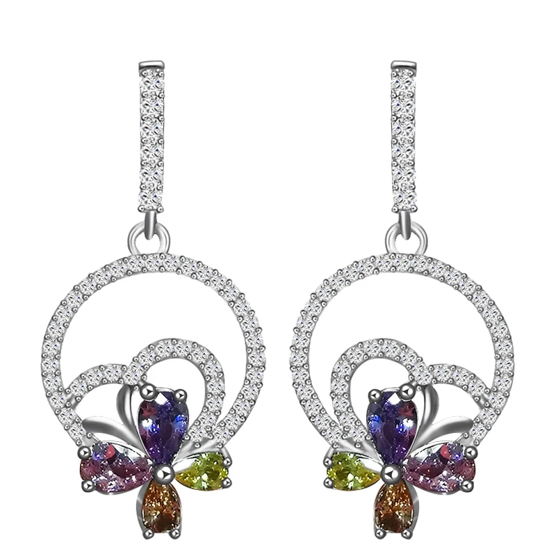 Ayowei для влюбленных подарки дизайн с бабочками и цветами серебряным покрытием