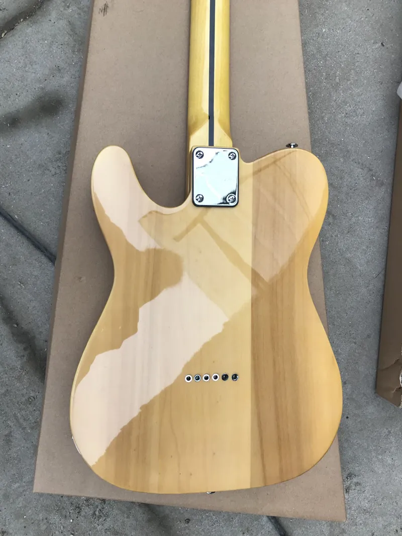 В наличии Высокое качество TL электрогитара с естественной цвет реальные