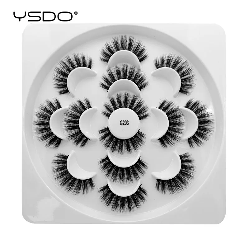 YSDO 10 штук, норковые ресницы,, 70 пар, накладные ресницы, натуральные длинные 3d норковые ресницы, макияж, искусственные ресницы «maquiagem» cilios - Цвет: 10 boxes G203