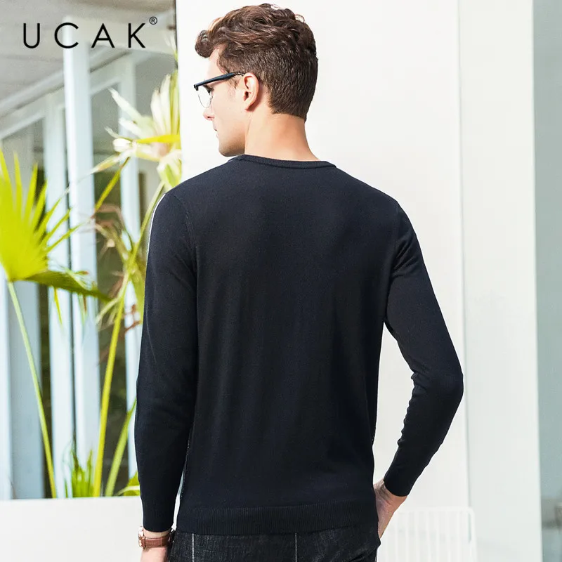 UCAK/брендовый свитер для мужчин повседневная мужская Трикотажная Одежда с