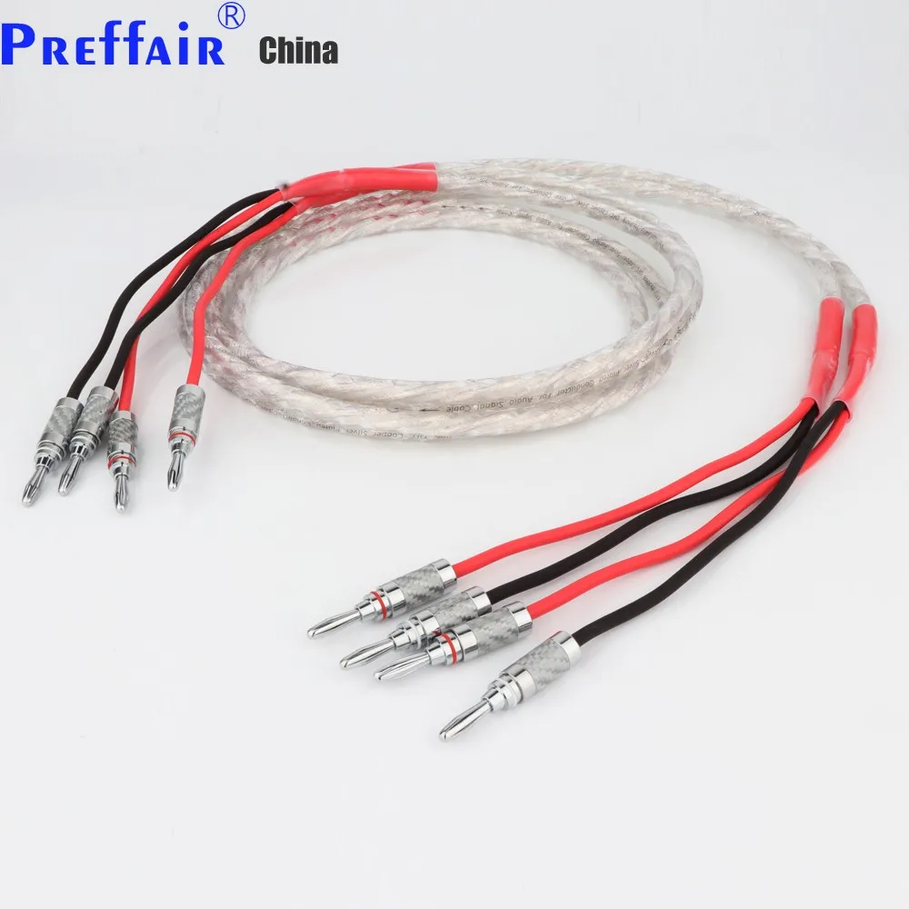 

1 пара HIFI 13 шт. * 0,2 мм посеребренный кабель для динамиков Hi-end 6N OCC провод для динамиков для Hi-Fi систем