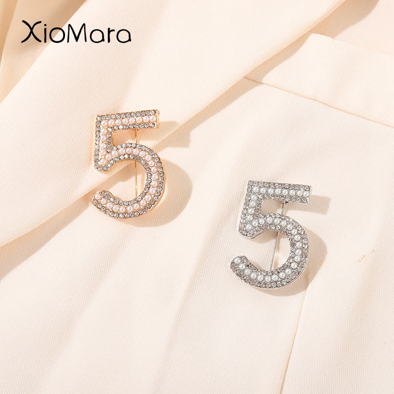 

Rose Platinum Rhinestone Pearl Brooch Metal High Luxury Badge Scarf Buckle Jewelry Gift Women Friends Festival Accessories Party