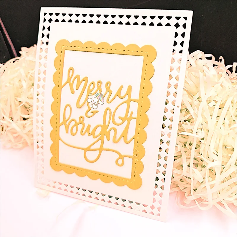 Deguang Рождественская серия металлическая высечка Сделай Сам Скрапбукинг 3D креативная рельефная поздравительная открытка украшение Счастливого Рождества 2020 Новинка