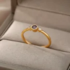 Женское кольцо из нержавеющей стали с фианитом, кольцо с камнем-талисманом, 2021