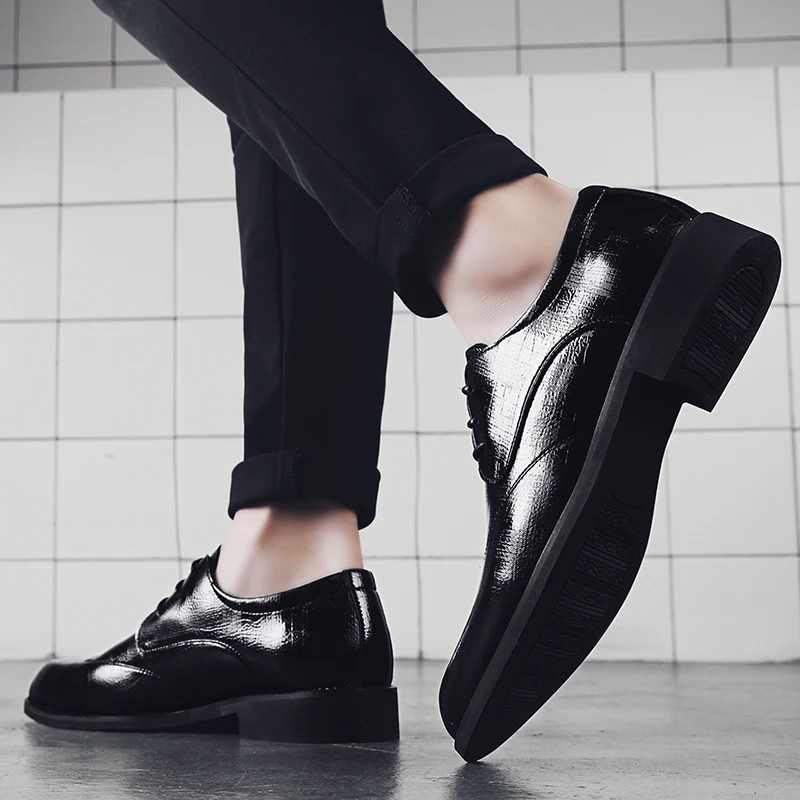 Туфли оксфорды мужские классические натуральная кожа Нескользящие для деловых